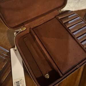 Stoney Clover Lane Brown Cosmetic Case